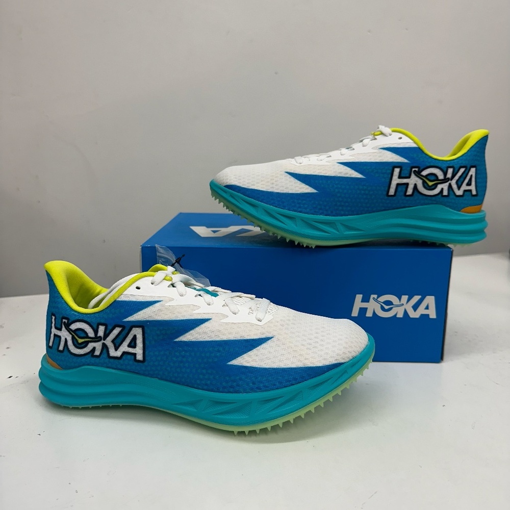 Hoka One One Women's Athletic Shoes - White, Blue, Yellow